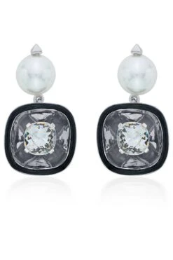 Isharya Glory Wrap Crystal & Pearl Earrings -Celestiagem Jewelry Shop 0404yshb014 2