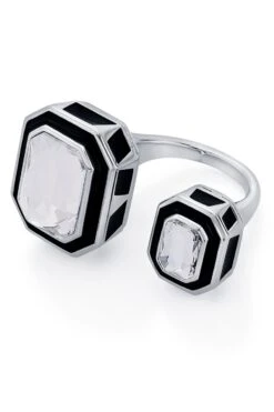 Isharya White Dual-Crystal Ring 9 Isharya White Dual-Crystal Ring -Celestiagem Jewelry Shop 0404yshb017 3