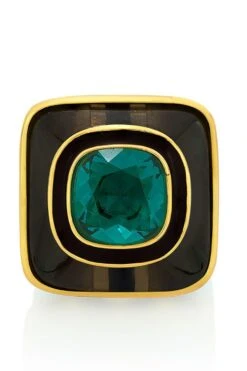 Isharya Green Crystal Resin Ring -Celestiagem Jewelry Shop 0404yshb018 2