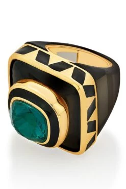 Isharya Green Crystal Resin Ring -Celestiagem Jewelry Shop 0404yshb018 3