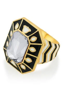 Isharya Blaze Chevron Crystal Ring -Celestiagem Jewelry Shop 0404yshb019 3