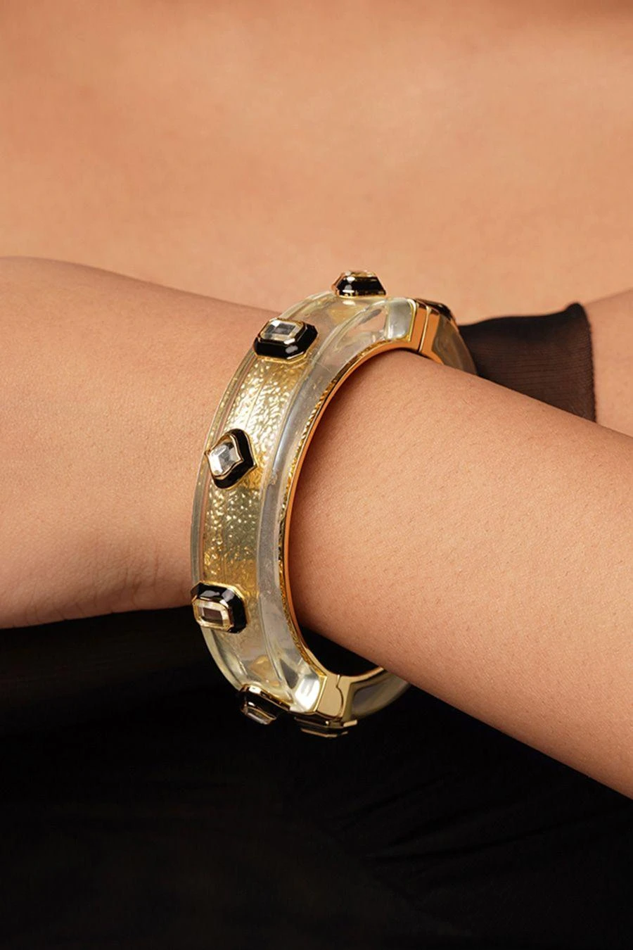 Isharya Mirror Resin Hinge Bangle 3 Isharya Mirror Resin Hinge Bangle