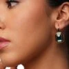 Isharya Green Crystal Drop Earrings 1 Isharya Green Crystal Drop Earrings -Celestiagem Jewelry Shop 0404yshb04 1