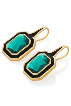 Isharya Green Crystal Drop Earrings -Celestiagem Jewelry Shop 0404yshb04 3