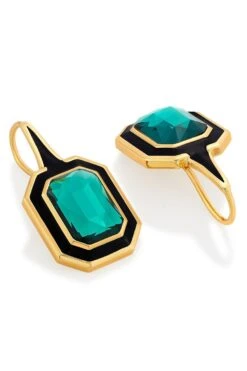 Isharya Green Crystal Drop Earrings -Celestiagem Jewelry Shop 0404yshb04 4