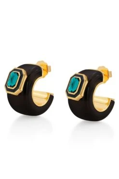 Isharya Green Crystal Resin Huggies -Celestiagem Jewelry Shop 0404yshb06 3