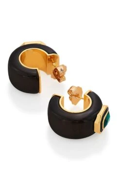 Isharya Green Crystal Resin Huggies -Celestiagem Jewelry Shop 0404yshb06 4