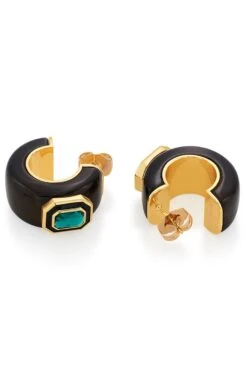 Isharya Green Crystal Resin Huggies -Celestiagem Jewelry Shop 0404yshb06 5