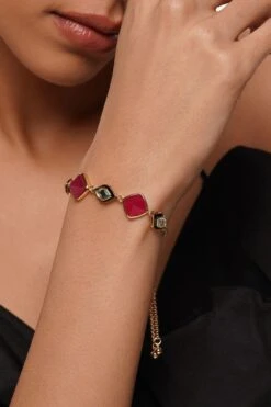 Isharya Pink Polki Cut Bracelet