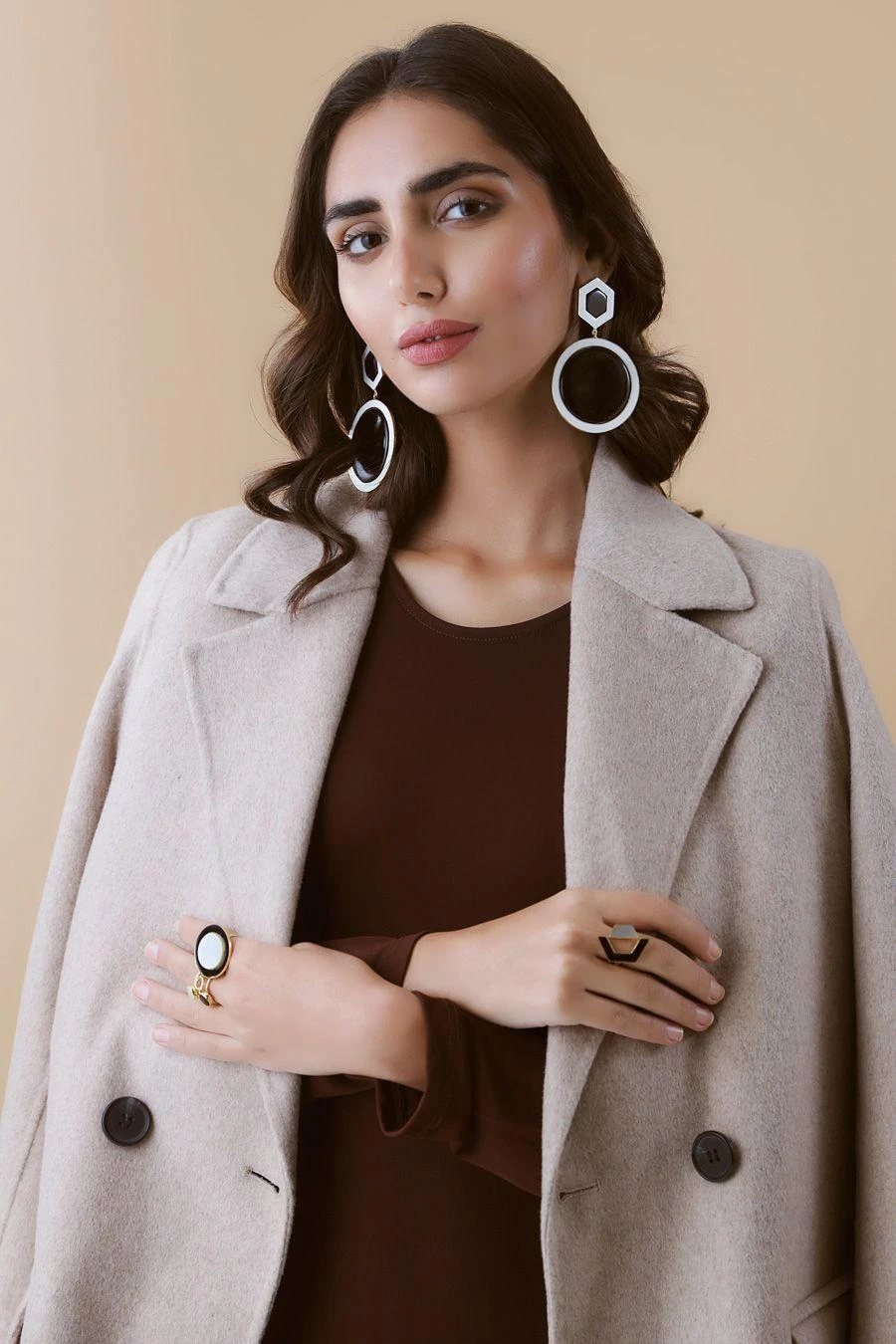 Varnika Arora Azra Mother Of Pearl Dangler Earrings 3 Varnika Arora Azra Mother Of Pearl Dangler Earrings