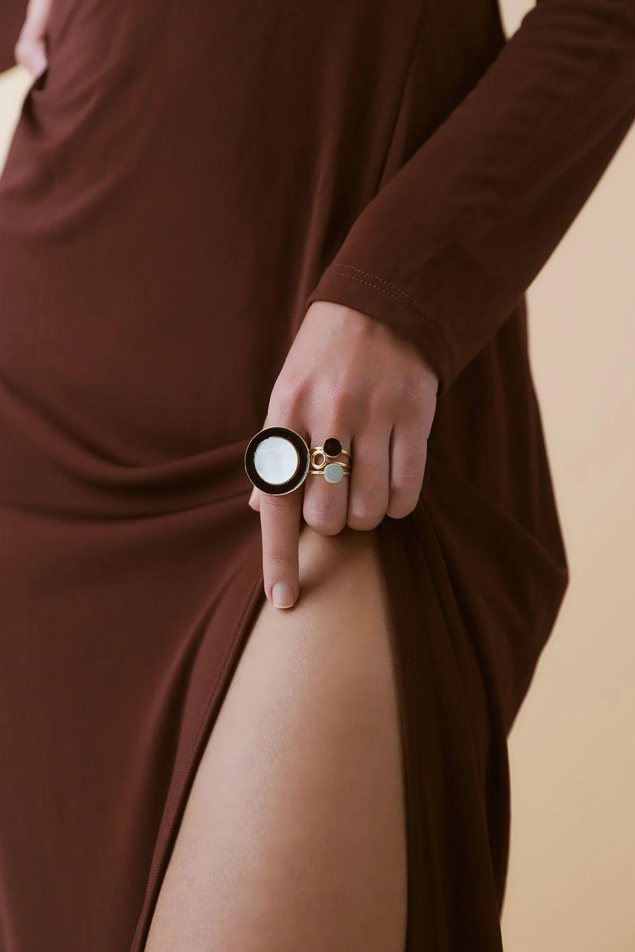 Varnika Arora Elsa Black Onyx Deco Drop Ring 4 Varnika Arora Elsa Black Onyx Deco Drop Ring - Image 2