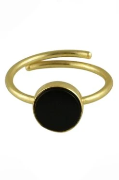 Varnika Arora Elsa Black Onyx Deco Drop Ring 15 Varnika Arora Elsa Black Onyx Deco Drop Ring -Celestiagem Jewelry Shop 0802va20 7