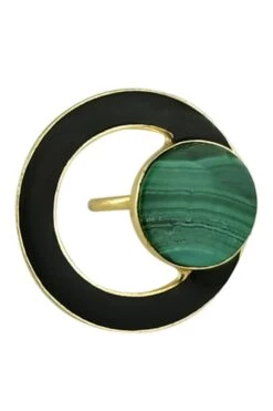 Varnika Arora Green Mother-of-pearl Ring 11 Varnika Arora Green Mother-of-pearl Ring -Celestiagem Jewelry Shop 0802va23 5