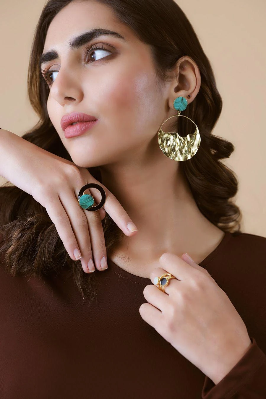 Varnika Arora Alyssa Green Mother-of-pearl Ring 3 Varnika Arora Alyssa Green Mother-of-pearl Ring