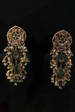 Riana Jewellery Multicoloured Jadtar Earrings -Celestiagem Jewelry Shop 1010ria48 2