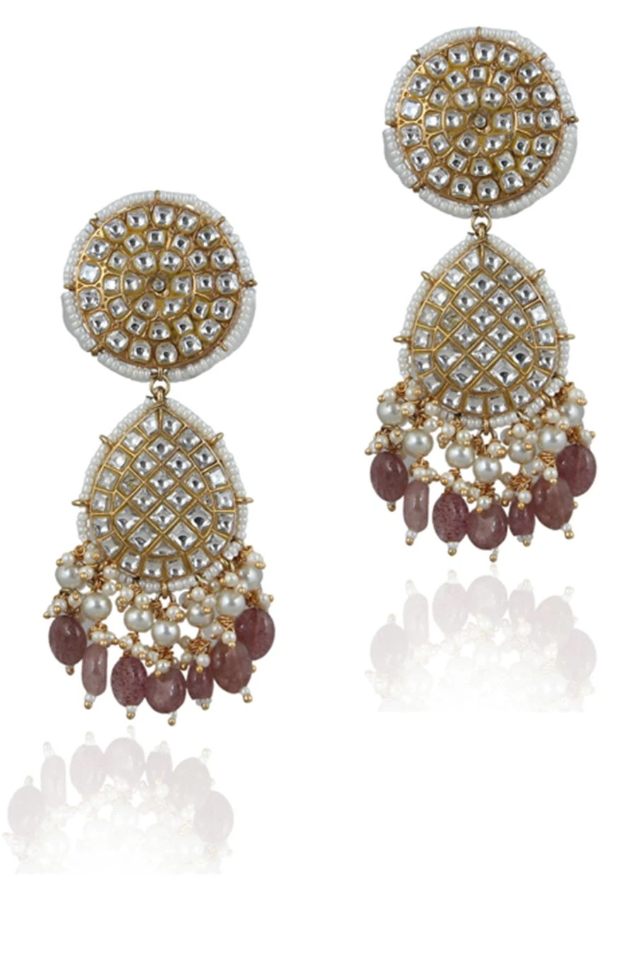 Riana Jewellery Sea Green & Pink Jadtar Necklace Set 5 Riana Jewellery Sea Green & Pink Jadtar Necklace Set - Image 3