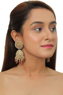 Riana Jewellery Sea Green & Pink Jadtar Necklace Set 11 Riana Jewellery Sea Green & Pink Jadtar Necklace Set -Celestiagem Jewelry Shop 1010ria85 5