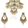 Riana Jewellery Green & White Jadtar Necklace Set 2 Riana Jewellery Green & White Jadtar Necklace Set -Celestiagem Jewelry Shop 1010ria86 1