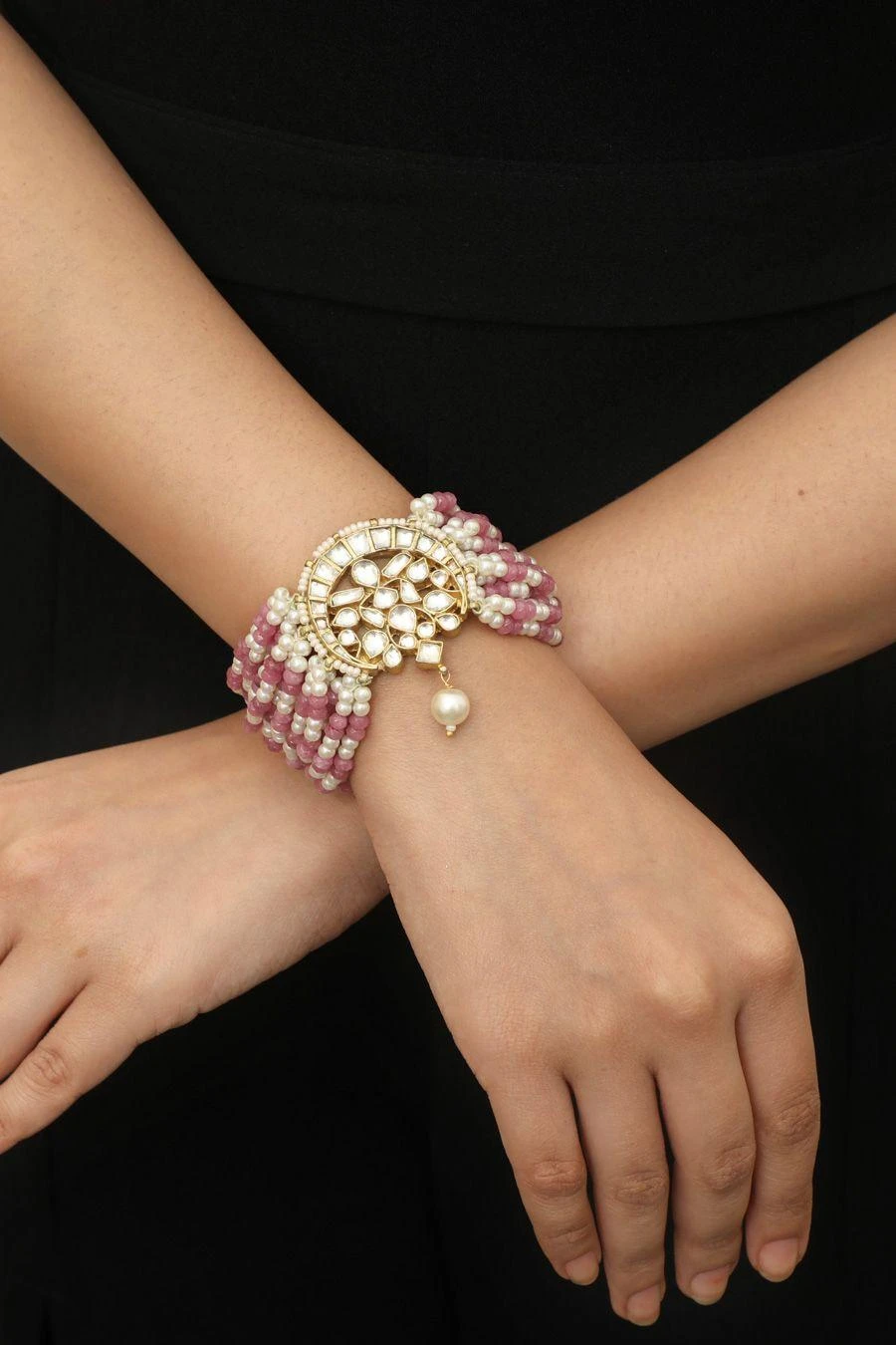 Riana Jewellery Pink Pearl Chand Bracelet 4 Riana Jewellery Pink Pearl Chand Bracelet - Image 2