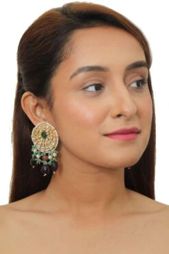 Riana Jewellery Green & Purple Jadtar Necklace Set -Celestiagem Jewelry Shop 1010ria93 5