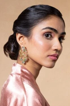 Turquoise Jewels Gold & Pink Kundan Necklace Set 7 Turquoise Jewels Gold & Pink Kundan Necklace Set -Celestiagem Jewelry Shop 12523tou6 3