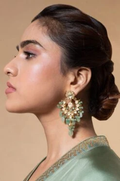 Turquoise Jewels Green Kundan Necklace Set -Celestiagem Jewelry Shop 12523tou7 3