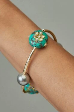 Divya Chugh Firoza Grey Swarovski Bracelet -Celestiagem Jewelry Shop 1332023dic54 2