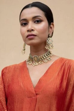 Zevar By Geeta Gold Kundan Choker Set