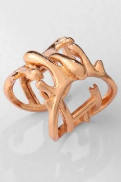 Outhouse Gold Crossover Ring -Celestiagem Jewelry Shop 1411oh13 1