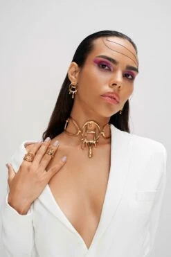 Outhouse Gold Crossover Ring -Celestiagem Jewelry Shop 1411oh13 3