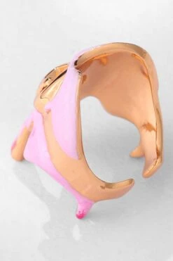 Outhouse Bubblegum Pink Molten Ring 7 Outhouse Bubblegum Pink Molten Ring -Celestiagem Jewelry Shop 1411oh21 3