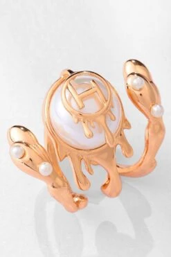 Outhouse Gold River Rose Wrap Ring 8 Outhouse Gold River Rose Wrap Ring -Celestiagem Jewelry Shop 1411oh28 1