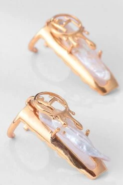 Outhouse Gold Pearl Fingertip Ring -Celestiagem Jewelry Shop 1411oh39 5