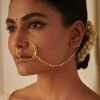 Zariin Gold Mirror Polki Nose Ring -Celestiagem Jewelry Shop 14723zrn14 1