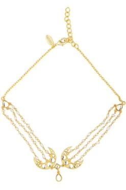 Zariin Gold Pearl & Mirror Work Choker -Celestiagem Jewelry Shop 14723zrn2 3