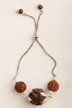 Suhani Pittie Silver Plated Rudraksha Rakhi