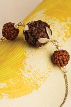 Suhani Pittie Silver Plated Rudraksha Rakhi -Celestiagem Jewelry Shop 147spr19 3