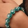 Isharya B-Dazzle Green Crystal Bracelet -Celestiagem Jewelry Shop 15623is24 1