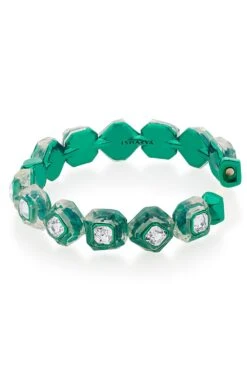 Isharya B-Dazzle Green Crystal Bracelet -Celestiagem Jewelry Shop 15623is24 4