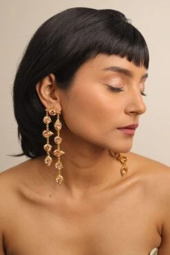 Anatina Gold Estrella Champagne Danglers