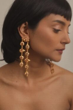 Anatina Gold Estrella Champagne Danglers -Celestiagem Jewelry Shop 16323ata30 3