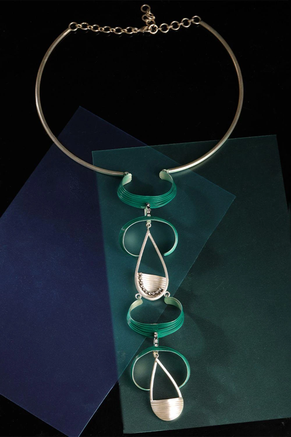 Suhani Pittie Green Cresent Choker Necklace 3 Suhani Pittie Green Cresent Choker Necklace