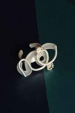 Suhani Pittie Silver Midnight Flower Ring