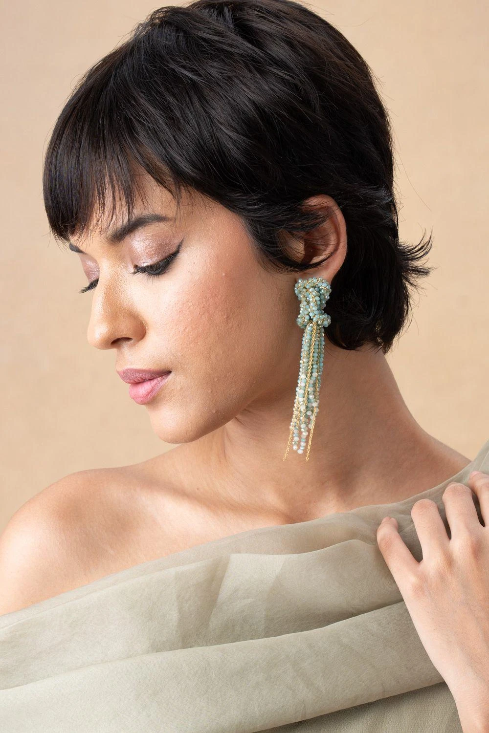 St Erasmus Nautical Crystal Rope Knot Earrings 3 St Erasmus Nautical Crystal Rope Knot Earrings