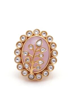 Aulerth Loren Ring In Dusty Pink Hue By Suneet Varma -Celestiagem Jewelry Shop 180523al08 2