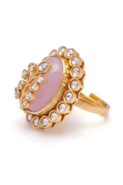 Aulerth Loren Ring In Dusty Pink Hue By Suneet Varma -Celestiagem Jewelry Shop 180523al08 3