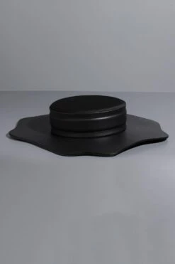 Tann-ed Chic Black Leather Hat 7 Tann-ed Chic Black Leather Hat -Celestiagem Jewelry Shop 181223td4 3