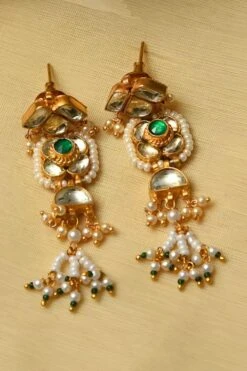 Maisara Green White Beaded Necklace Set With Pearls 7 Maisara Green White Beaded Necklace Set With Pearls -Celestiagem Jewelry Shop 19923mai1 3