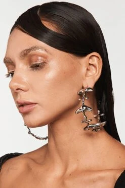 Outhouse Silver Shroomhead Hoops -Celestiagem Jewelry Shop 2007ot34 3