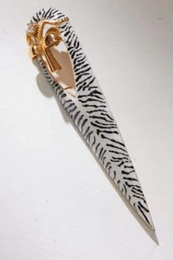 Outhouse Gavi Spicule Earrings With Zebra Enamel Finish -Celestiagem Jewelry Shop 2007ot38 6